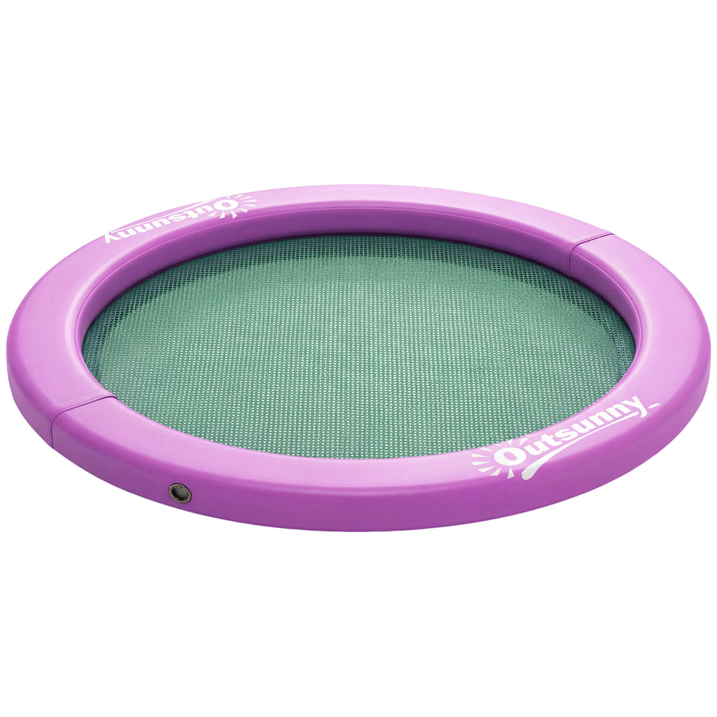 8FT Inflatable Water Hammock – Floating Chill Lounge inflatable Floating Dock Platform for for Lakes, Pools, Oceans, Purple