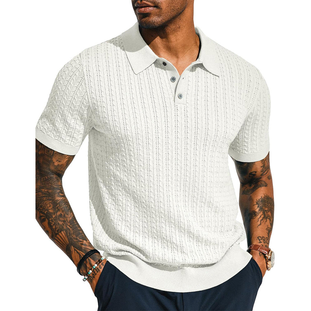 Men's Textured Knit Polo – Clean Fit Everyday Essential