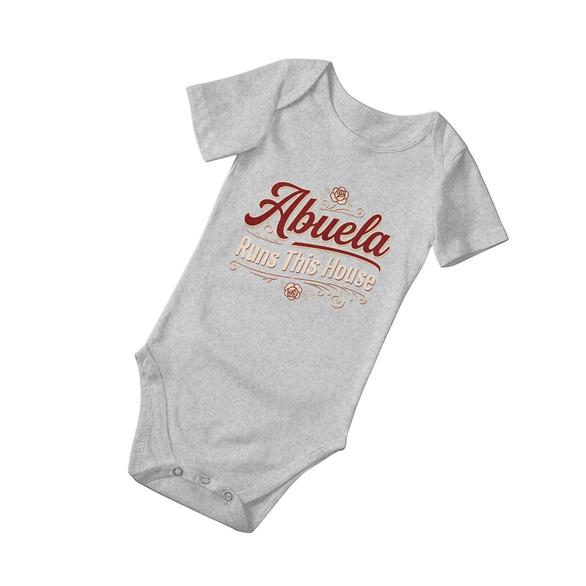 Abuela Runs This House Baby Onesie – Funny Cultura Baby Bodysuit