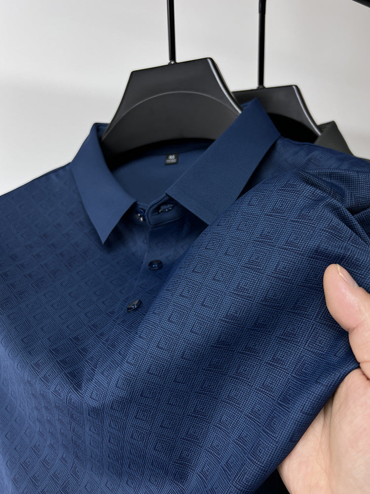 The Executive Texture Polo – Modern Luxury Fit