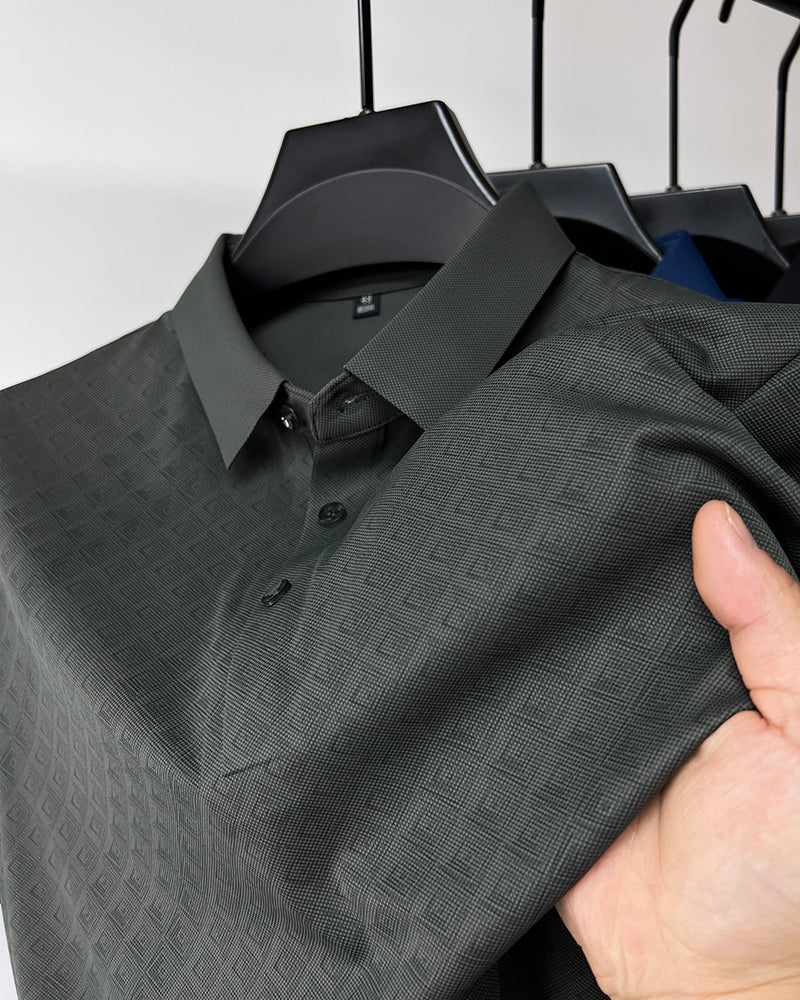 The Executive Texture Polo – Modern Luxury Fit