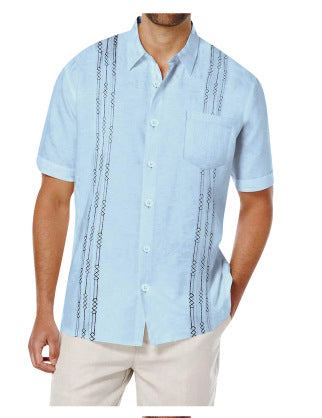 Men’s Coastal Resort Shirt – Lightweight Summer Button-Up