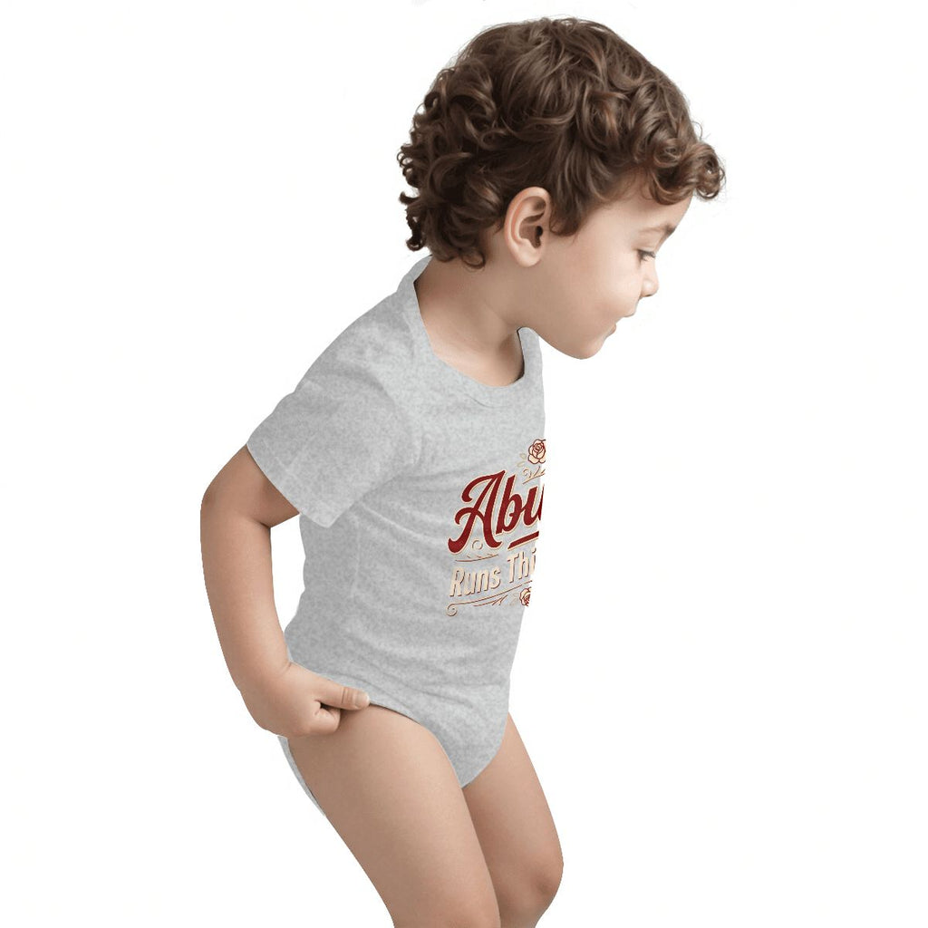 Abuela Runs This House Baby Onesie – Funny Cultura Baby Bodysuit