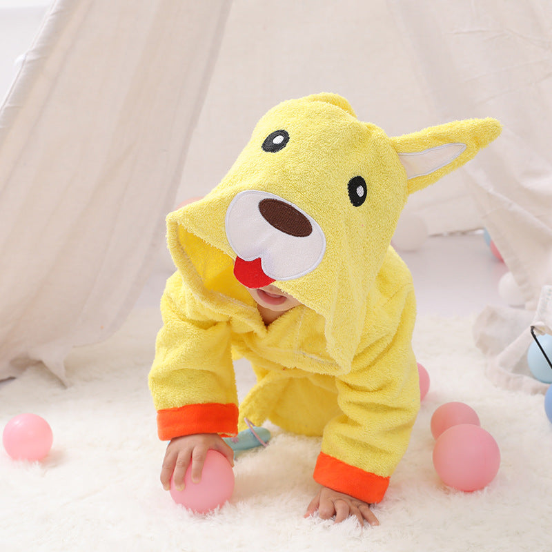 Cartoon Cute Ultra Soft Animal Modeling Baby Bath Towels Baby Bathrobes Cotton Children's Bathrobes Baby Hooded