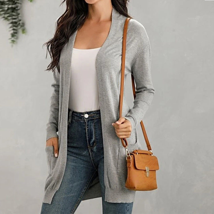 Essential Longline Cardigan – Soft Knit, Flowy Fit & Multi-Color Options