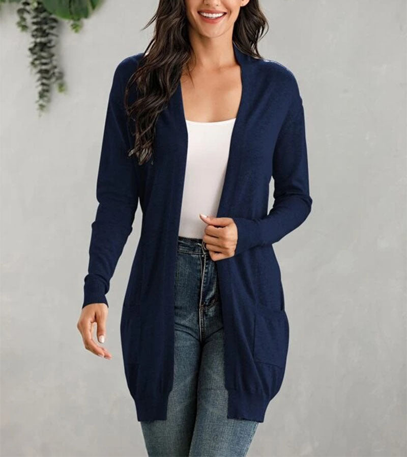 Essential Longline Cardigan – Soft Knit, Flowy Fit & Multi-Color Options