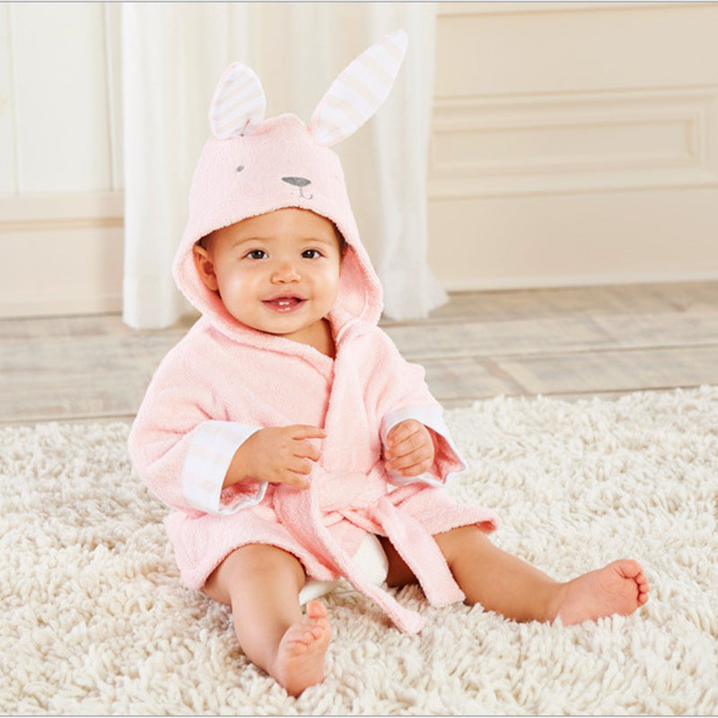 Cartoon Cute Ultra Soft Animal Modeling Baby Bath Towels Baby Bathrobes Cotton Children's Bathrobes Baby Hooded