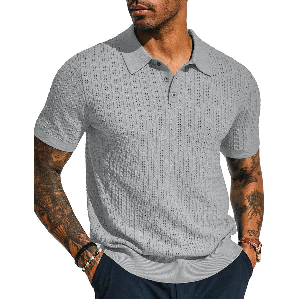 Men's Textured Knit Polo – Clean Fit Everyday Essential