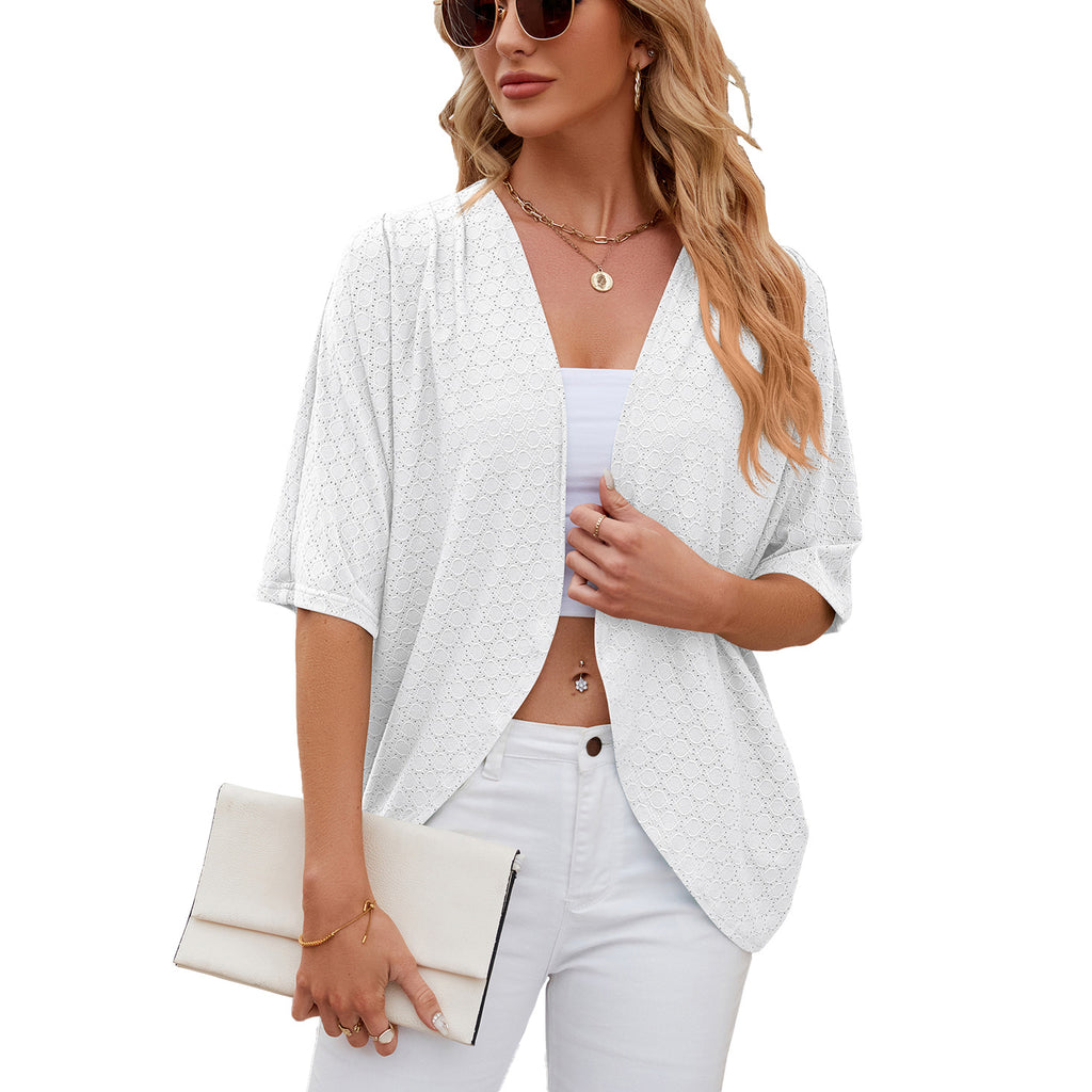 Effortless Everyday Cardigan – Lightweight Open Front Layer/Half Sleeves Cardigan Knitted Cardigan Coat Office Cardigan
