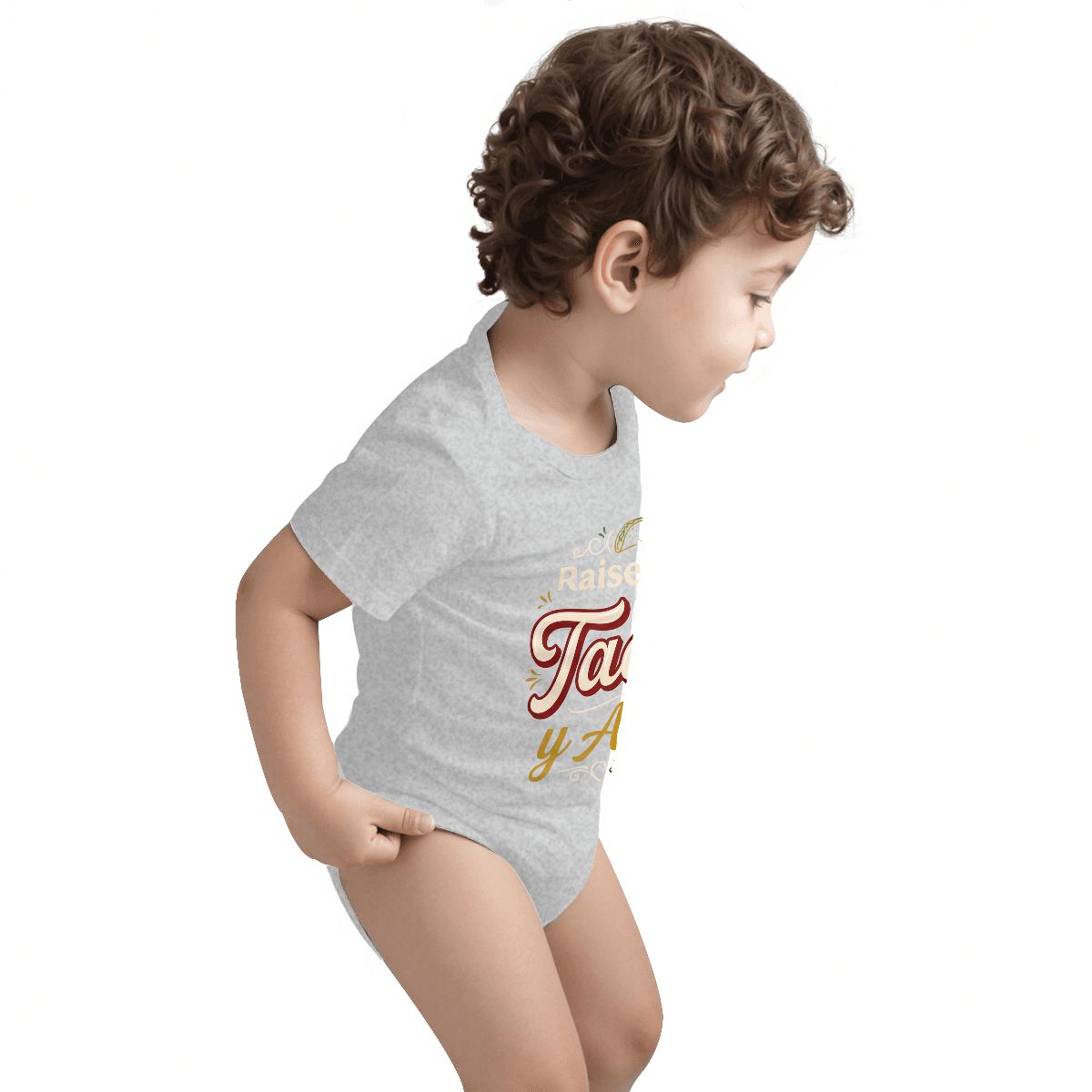 Raised on Tacos y Amor Baby Onesie – Funny Cultura Baby Bodysuit
