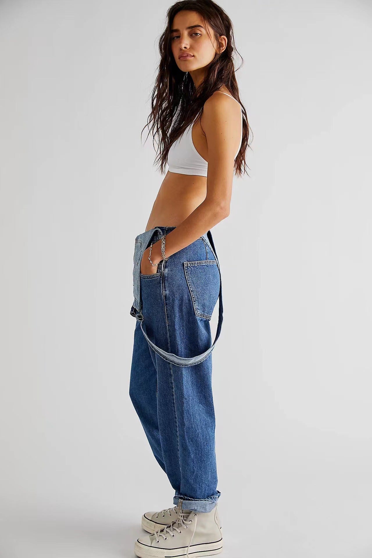 Effortless Chic High-Waisted Denim Jumpsuit