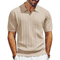 Men’s Textured Knit Polo – Clean Fit Summer Essential