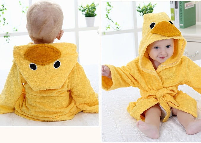 Cartoon Cute Ultra Soft Animal Modeling Baby Bath Towels Baby Bathrobes Cotton Children's Bathrobes Baby Hooded