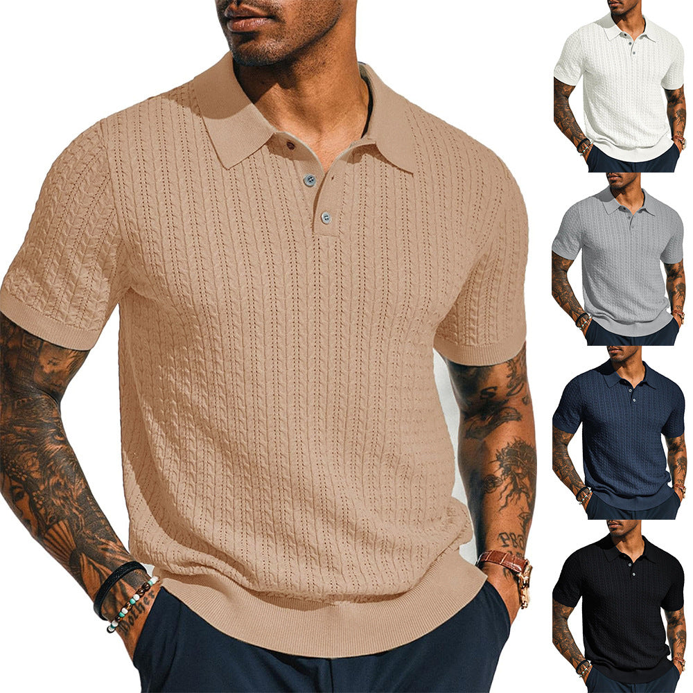 Men's Textured Knit Polo – Clean Fit Everyday Essential