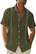 Men’s Modern Cuban Guayabera Shirt – Lightweight Summer Button-Up