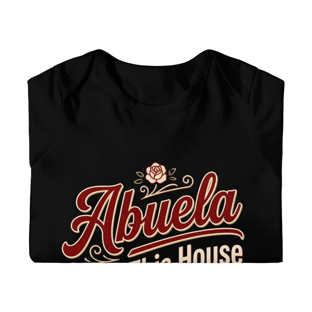 Abuela Runs This House Baby Onesie – Funny Cultura Baby Bodysuit