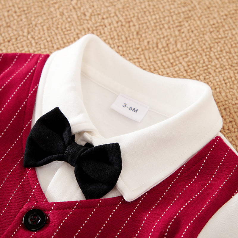 Little Gentleman Baby Romper Set – Formal Outfit for Weddings, Parties & Special Occasions