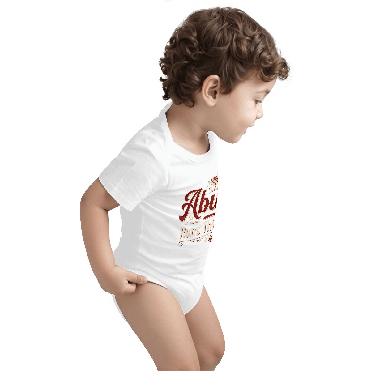 Abuela Runs This House Baby Onesie – Funny Cultura Baby Bodysuit
