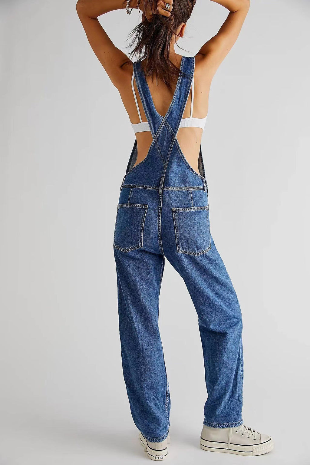Effortless Chic High-Waisted Denim Jumpsuit