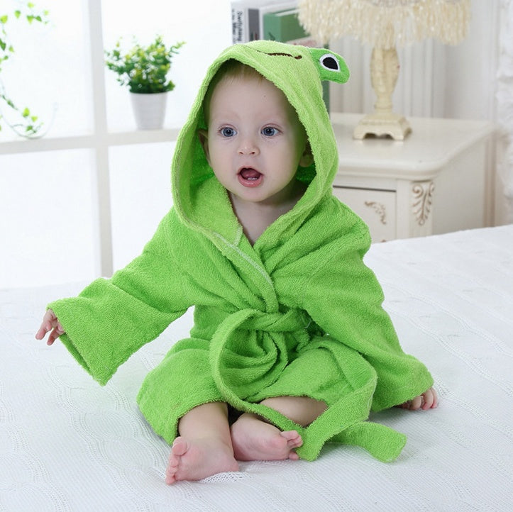 Cartoon Cute Ultra Soft Animal Modeling Baby Bath Towels Baby Bathrobes Cotton Children's Bathrobes Baby Hooded