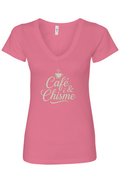 Café & Chisme V-Neck Tee