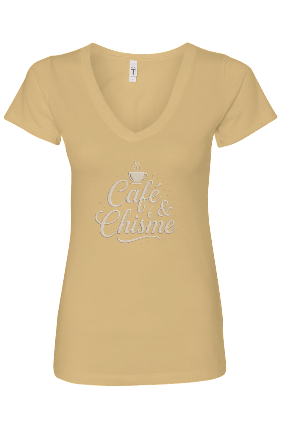 Café & Chisme V-Neck Tee