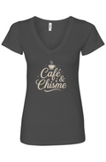 Café & Chisme V-Neck Tee