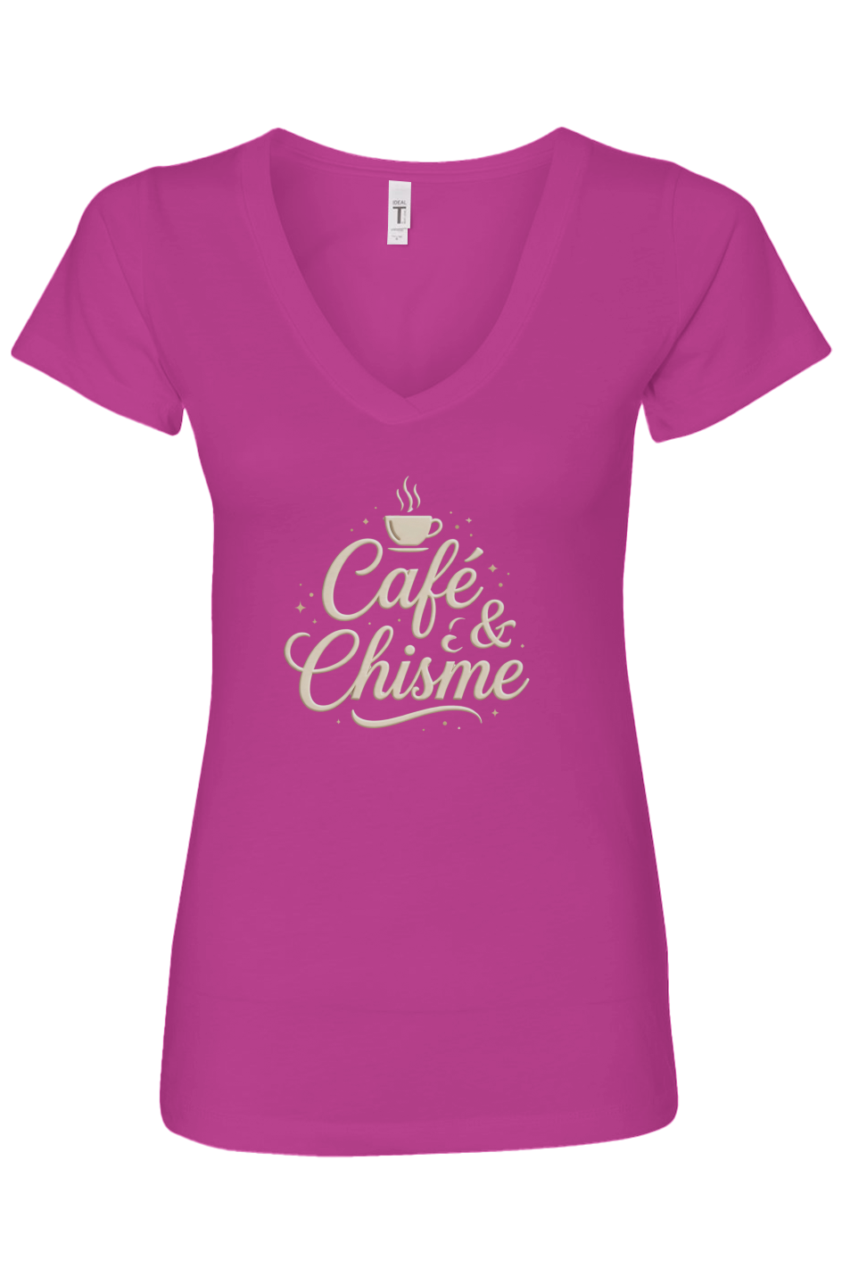 Café & Chisme V-Neck Tee