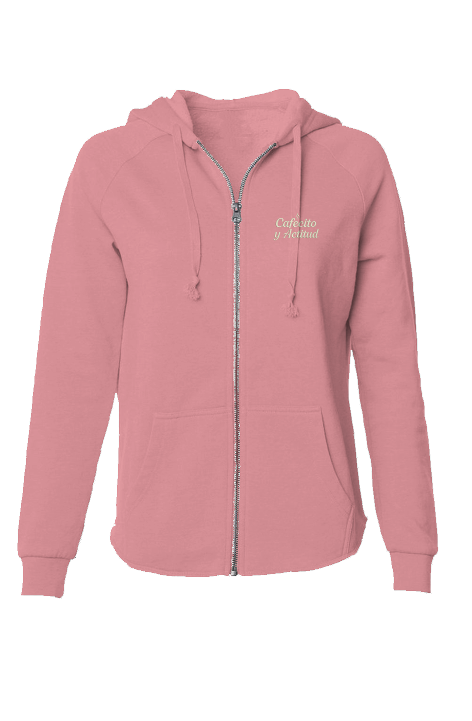 Chisme Fino Zip Hoodie – Cafecito y Actitud Edition
