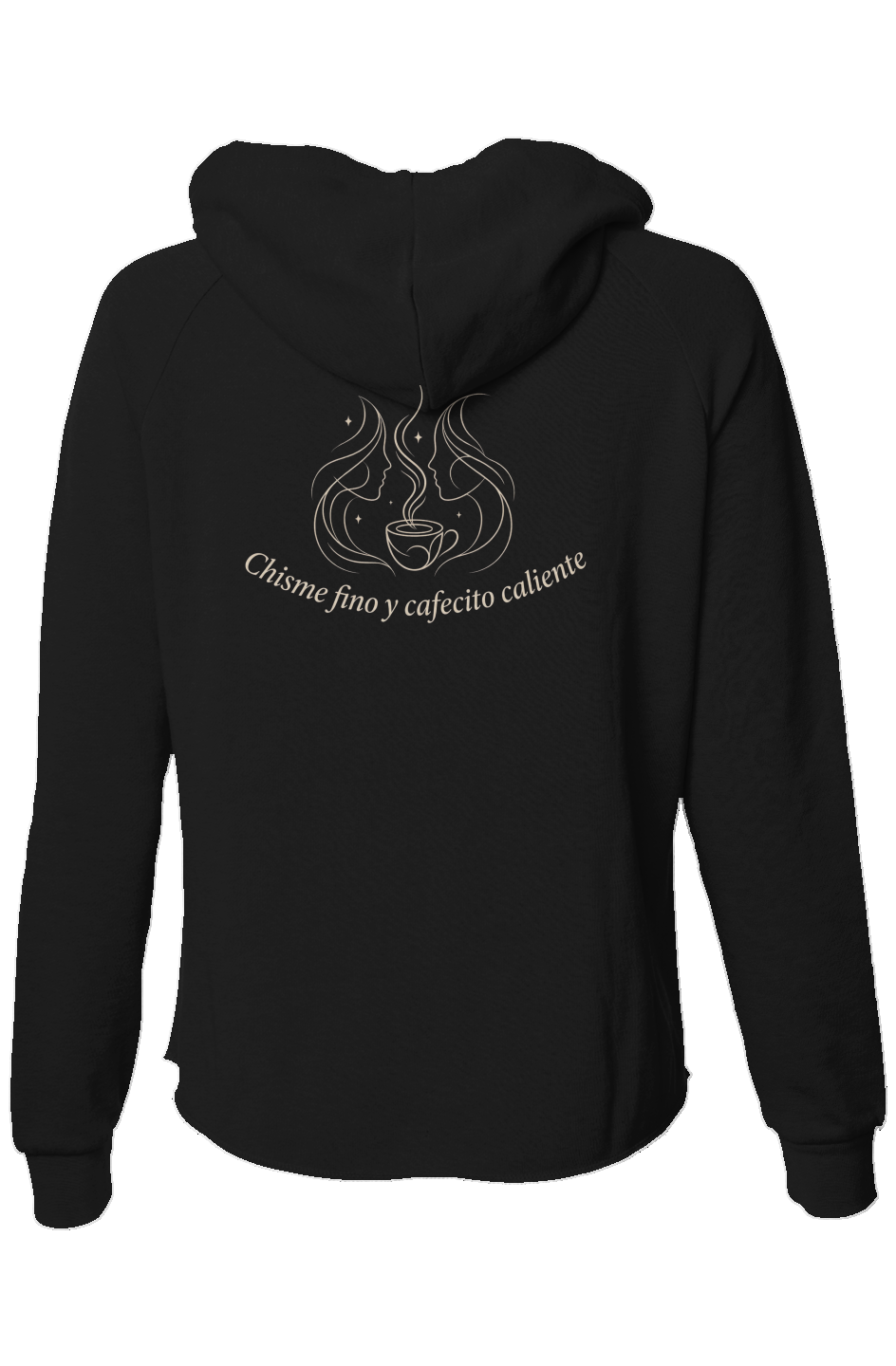 Chisme Fino Zip Hoodie – Cafecito y Actitud Edition
