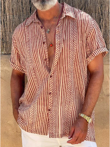 Men’s Coastal Resort Shirt – Lightweight Summer Button-Up
