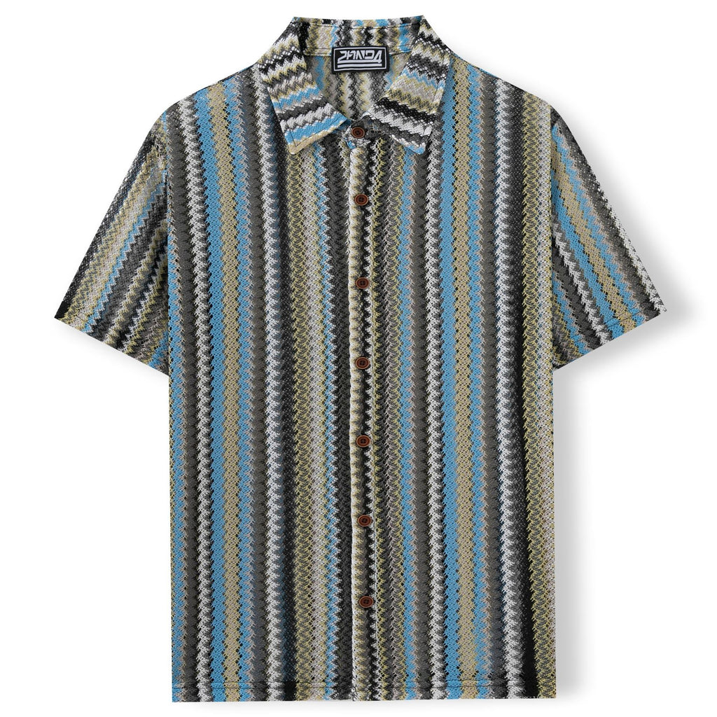 Vintage Stripe Button-Up – Relaxed Fit Summer Shirt