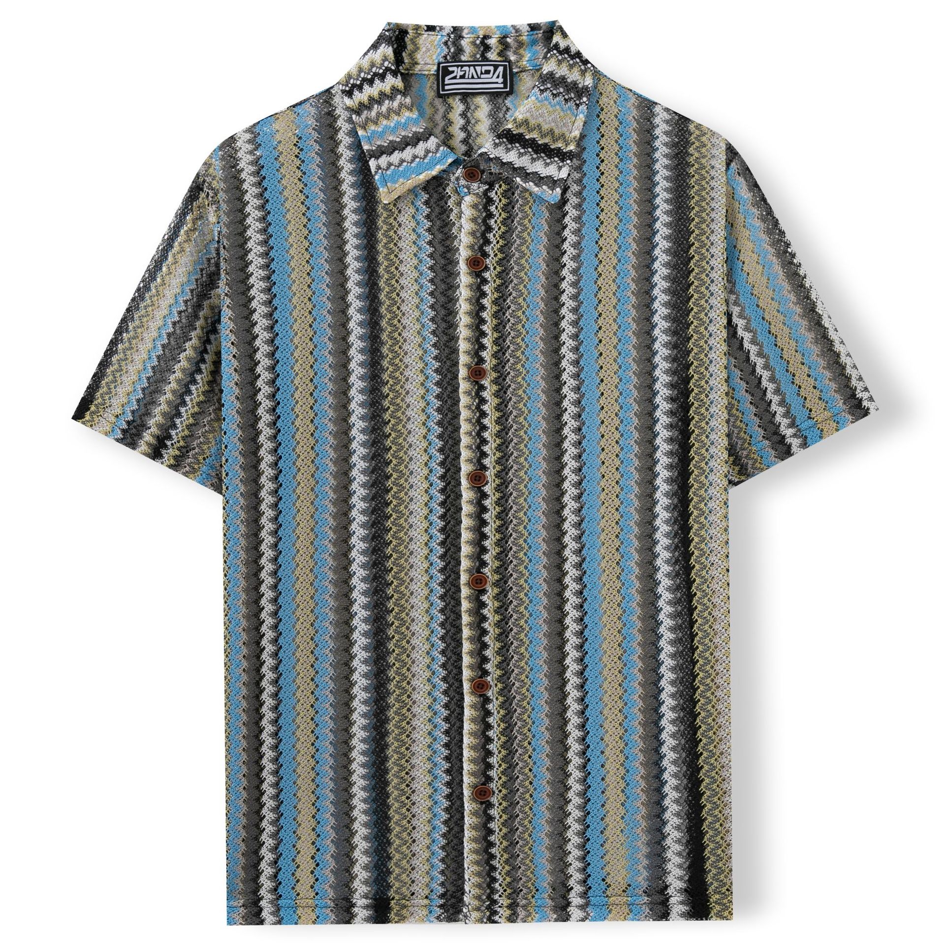 Vintage Stripe Button-Up – Relaxed Fit Summer Shirt