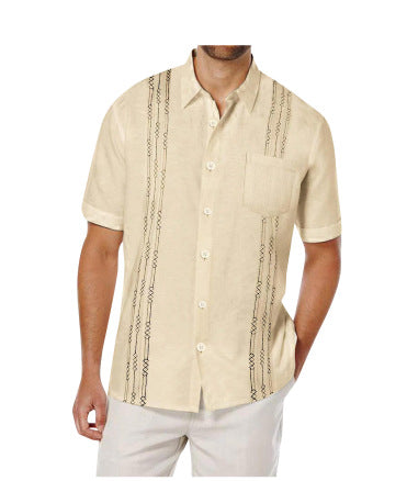 Men’s Coastal Resort Shirt – Lightweight Summer Button-Up