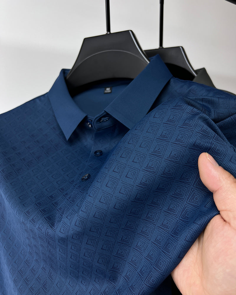 The Executive Texture Polo – Modern Luxury Fit