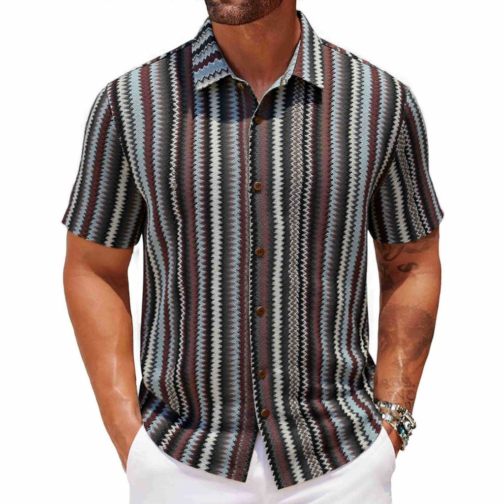 Vintage Stripe Button-Up – Relaxed Fit Summer Shirt