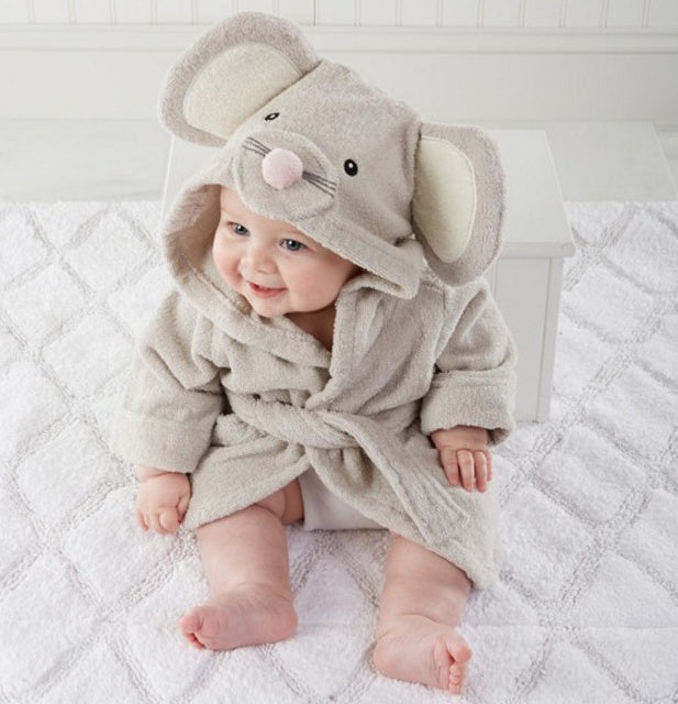Cartoon Cute Ultra Soft Animal Modeling Baby Bath Towels Baby Bathrobes Cotton Children's Bathrobes Baby Hooded