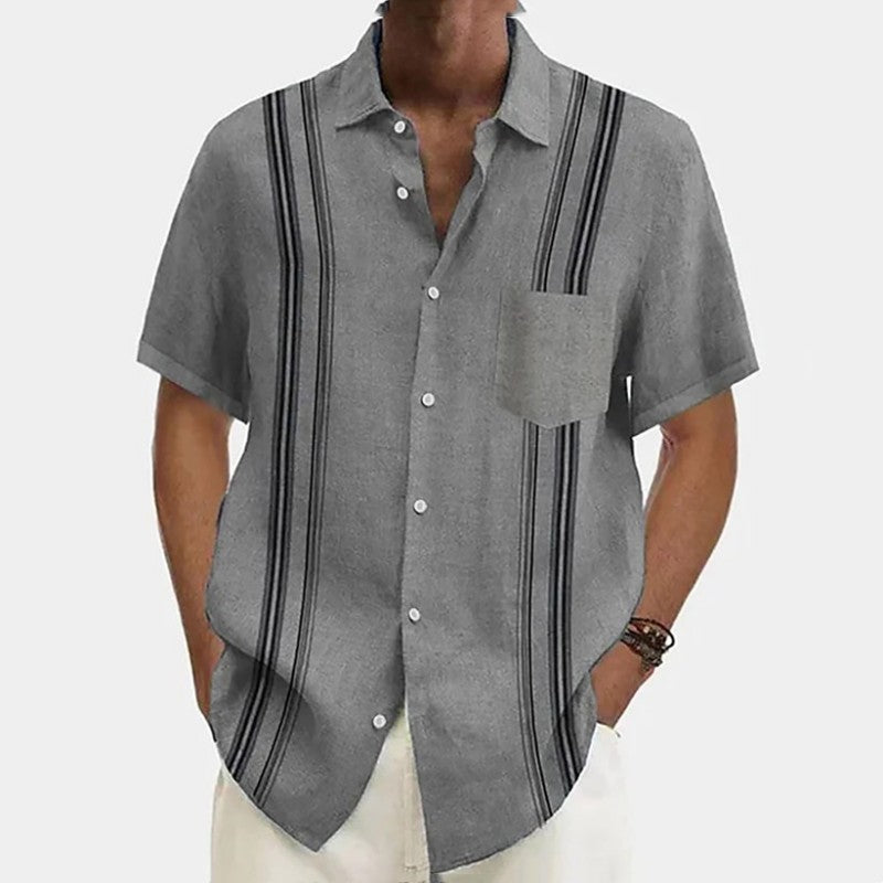 Men’s Coastal Resort Shirt – Lightweight Summer Button-Up