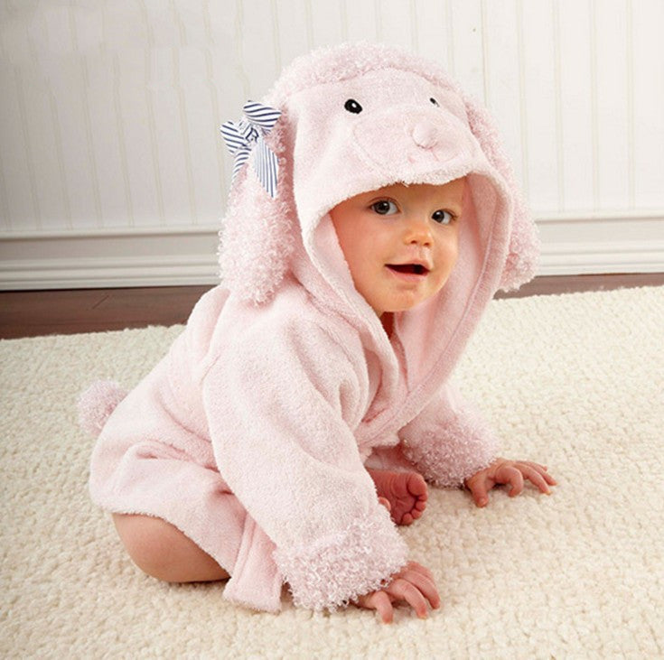 Cartoon Cute Ultra Soft Animal Modeling Baby Bath Towels Baby Bathrobes Cotton Children's Bathrobes Baby Hooded
