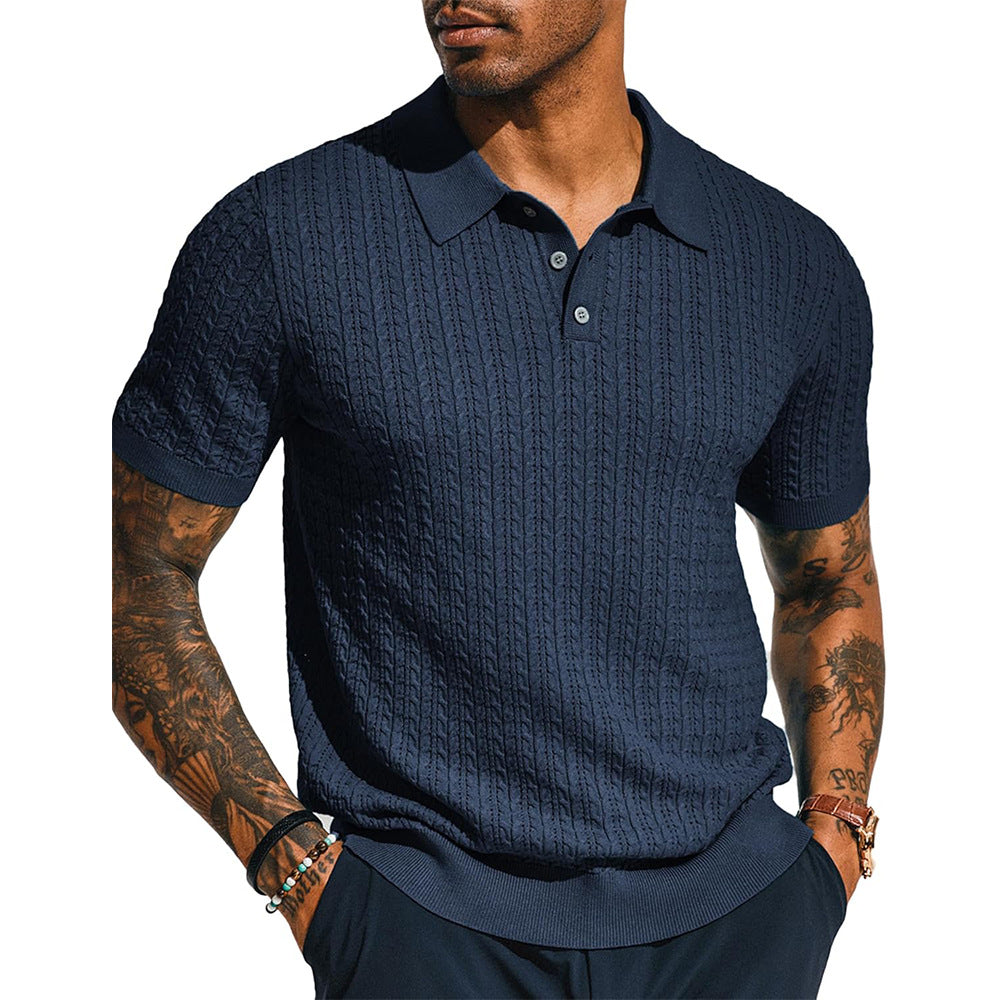 Men's Textured Knit Polo – Clean Fit Everyday Essential