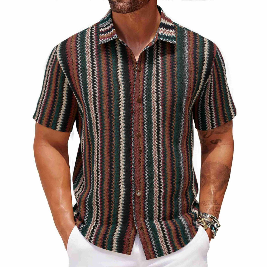 Vintage Stripe Button-Up – Relaxed Fit Summer Shirt