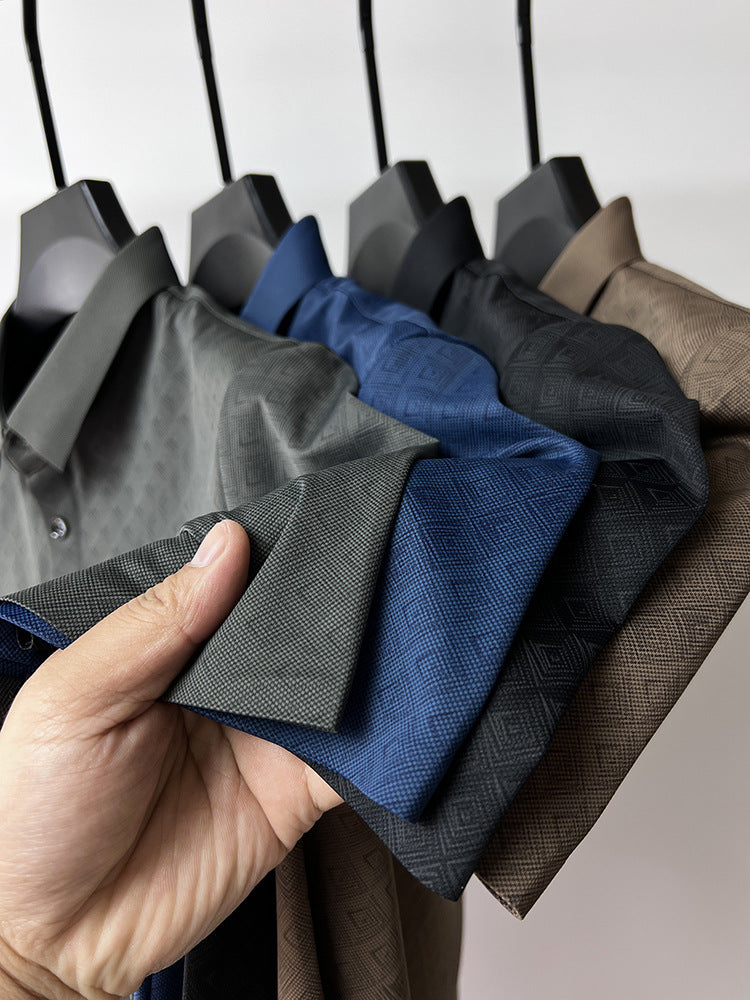 The Executive Texture Polo – Modern Luxury Fit