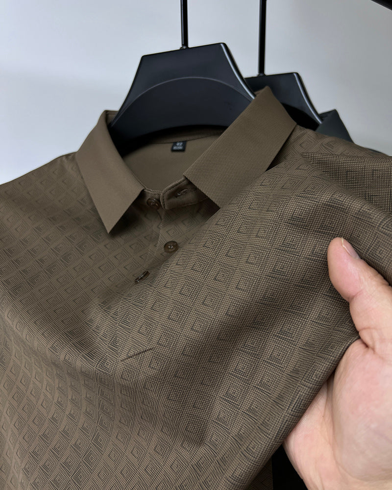 The Executive Texture Polo – Modern Luxury Fit