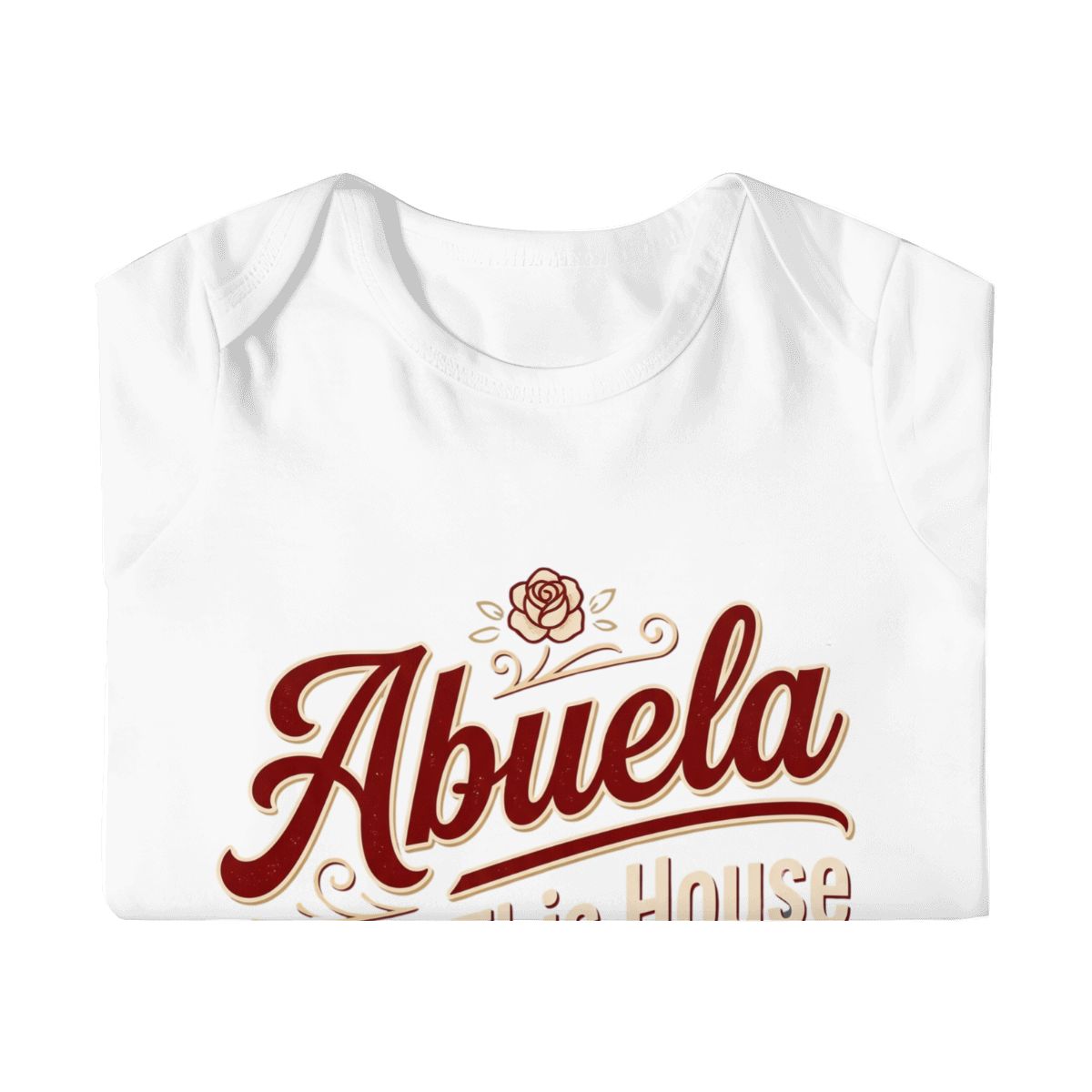 Abuela Runs This House Baby Onesie – Funny Cultura Baby Bodysuit