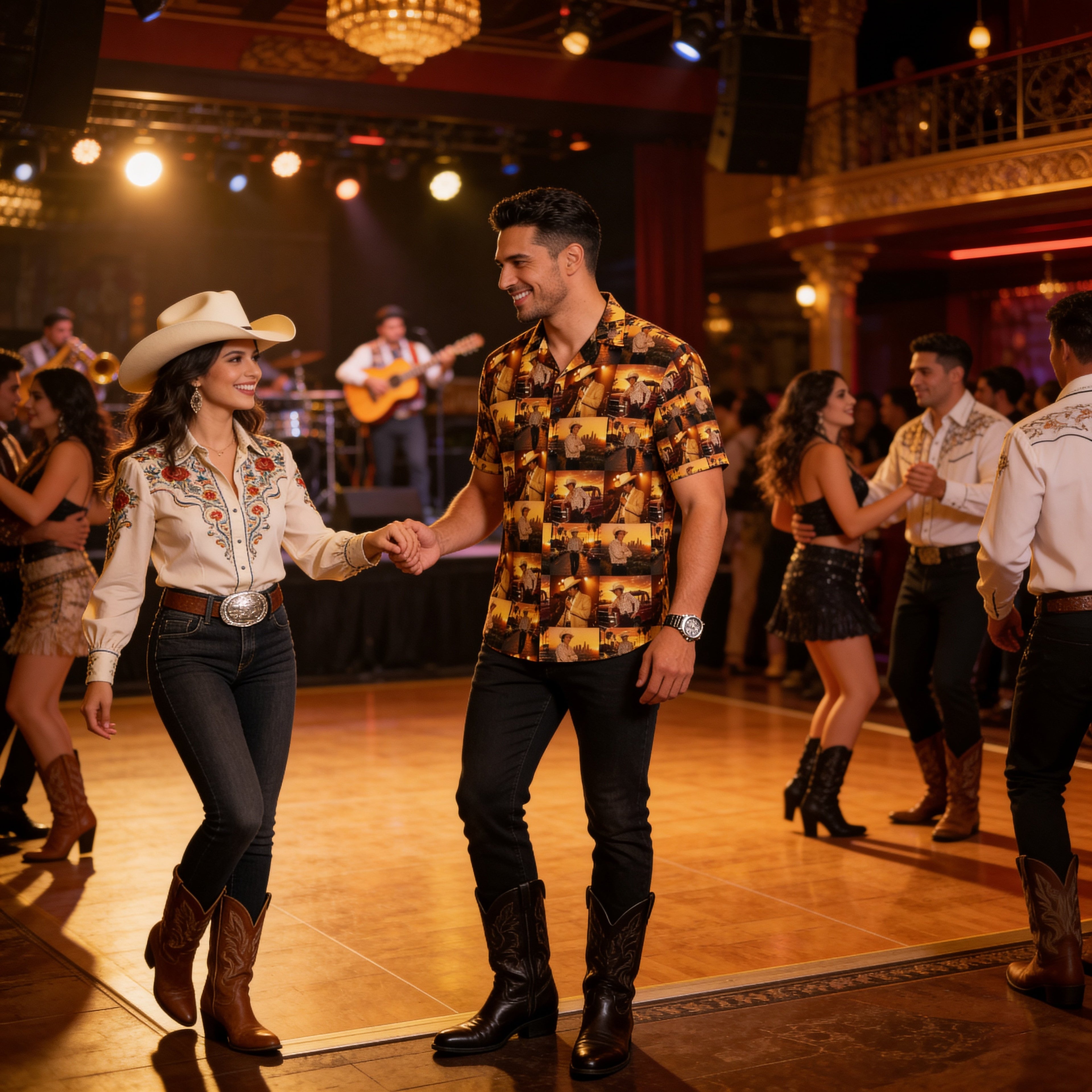 Chalino Sunset Legends | Corrido-Inspired Hawaiian Shirt | Vintage Western Style | California Sunset Print-Down Shirt