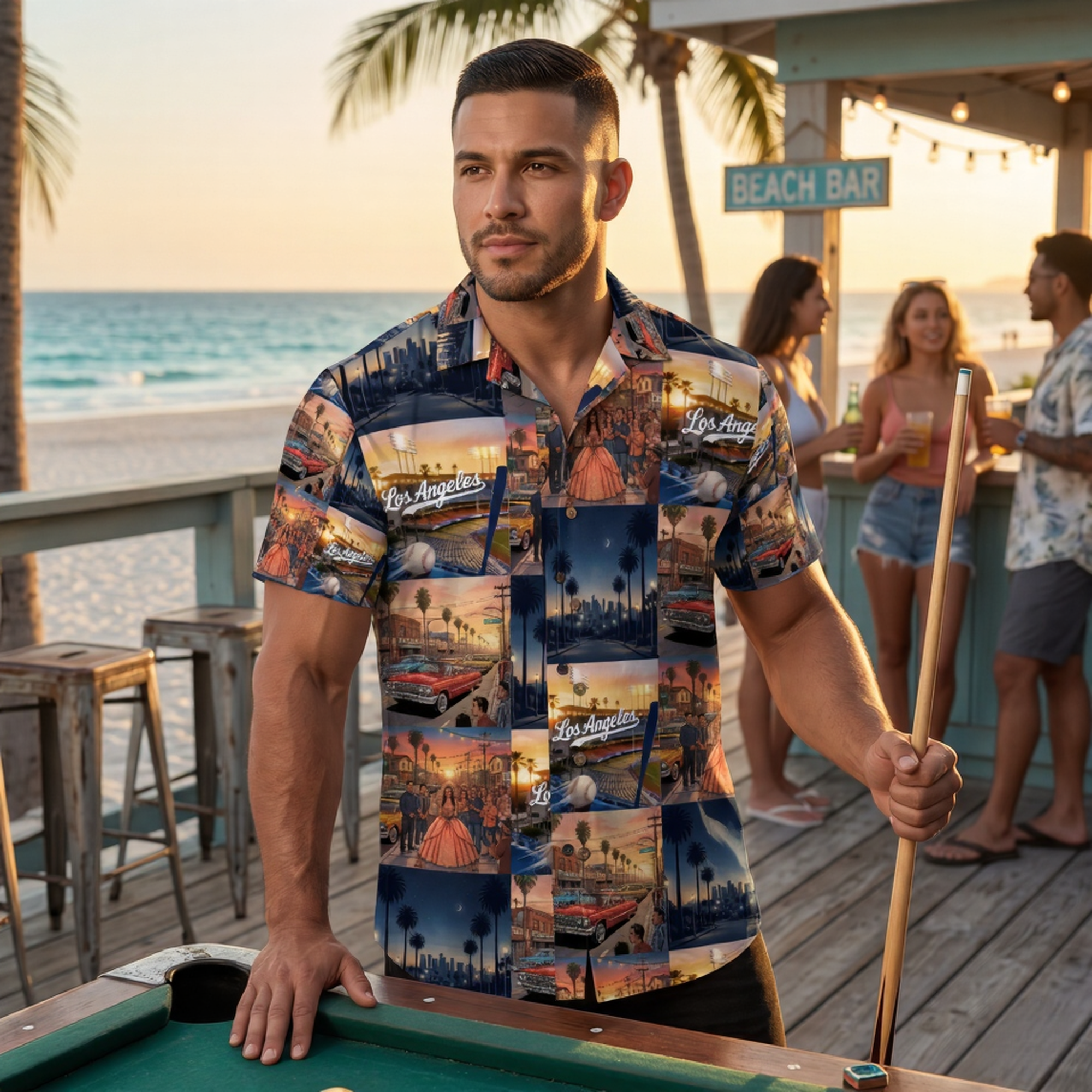 Los Angeles Summer Nights Button-Up Shirt – LA Edition