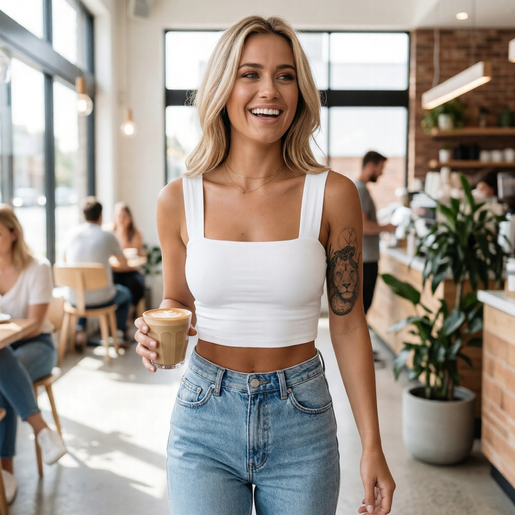 Essential Sculpt Fit Crop Top – Square Neck Tank