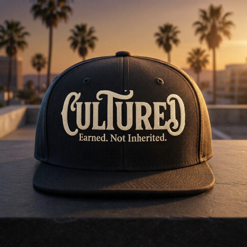 “Cultured, Earned Not Inherited Hat – Cultura Prints Co”