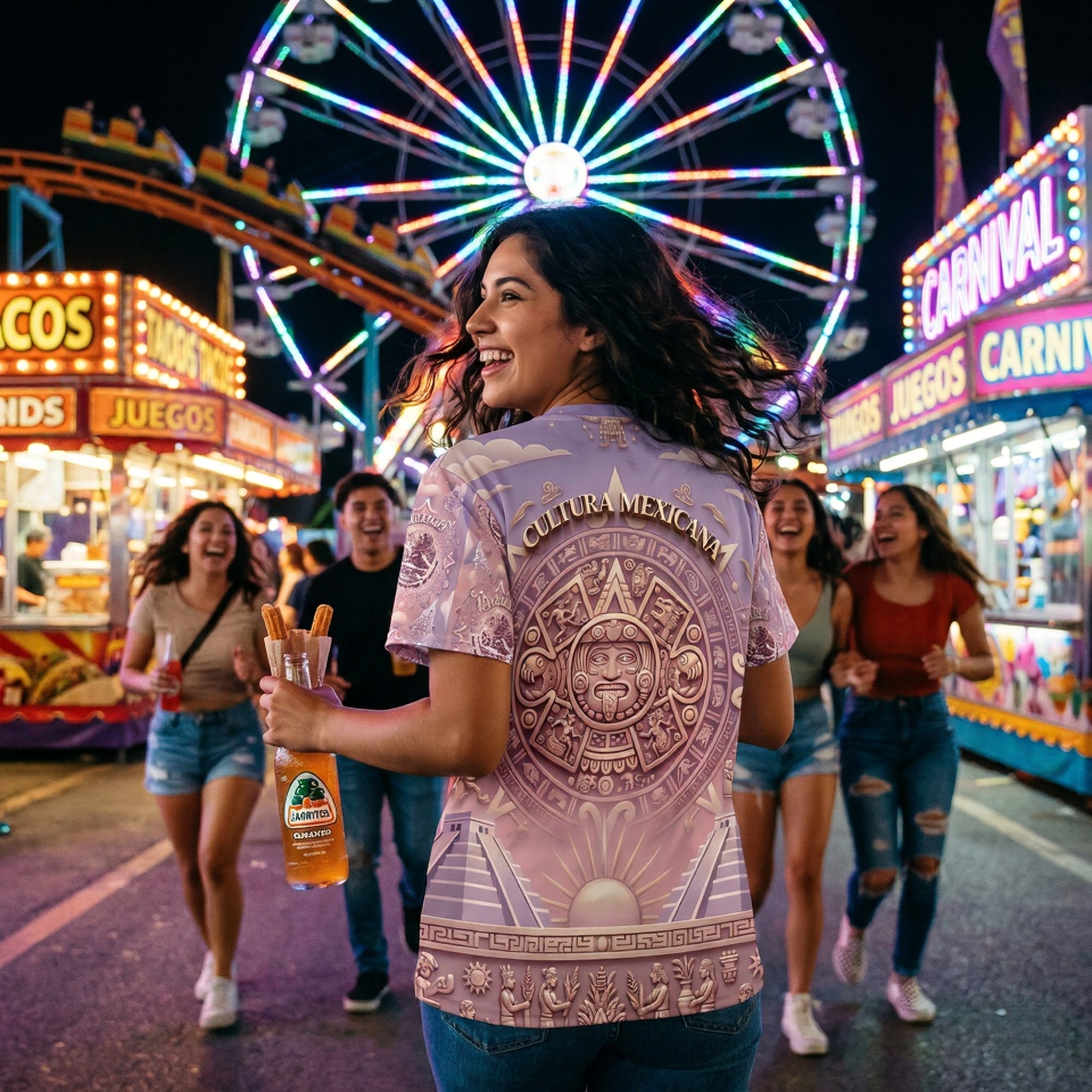 Cultura Mexicana Women’s Heritage Jersey – Pink & Gold Edition