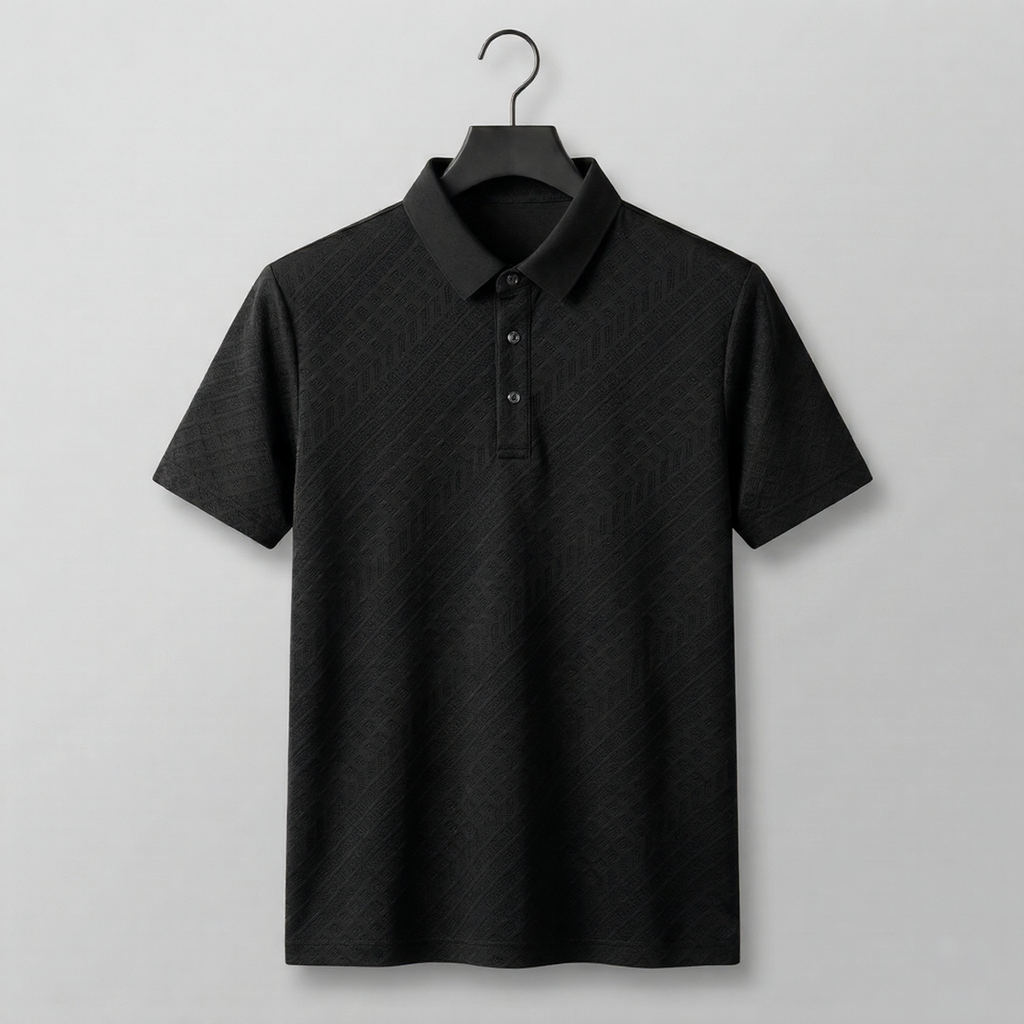 The Executive Texture Polo – Modern Luxury Fit